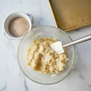 Add dry items to make dough