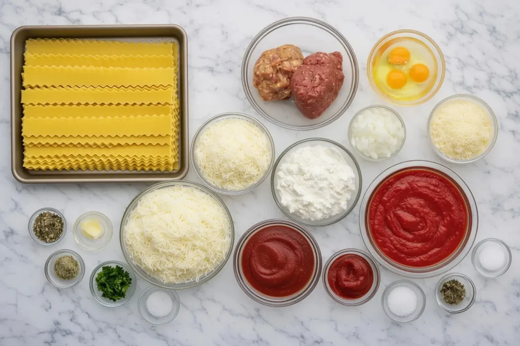 Homemade Lasagna Recipe Ingredients