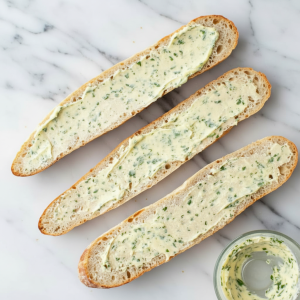 Spread the garlic herb